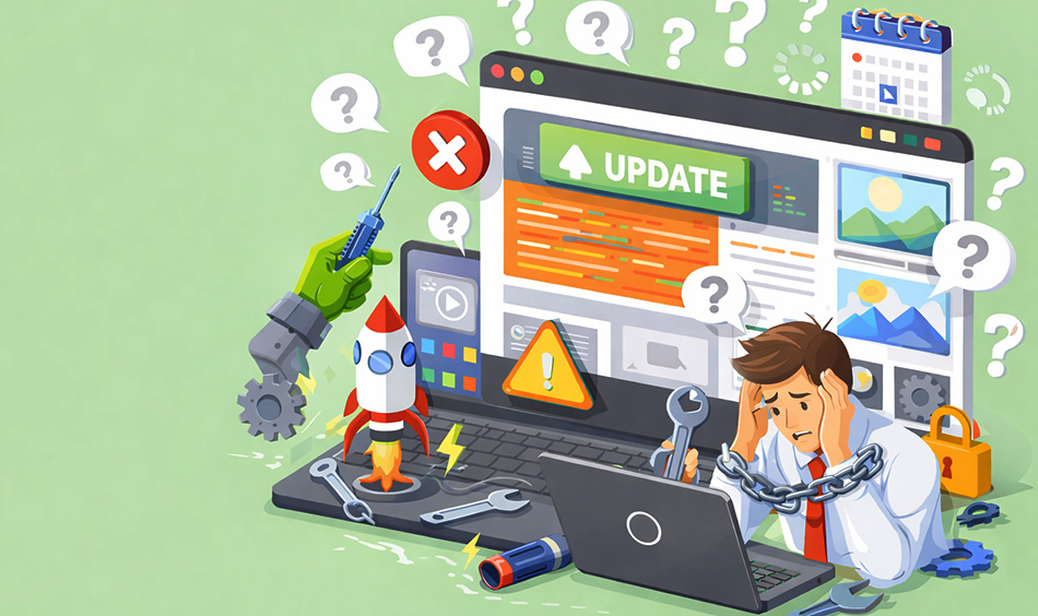 自分で更新できない悩み